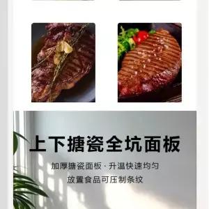 220V 전문가용 전기 파니니 프레스 그릴 (스테이크 샌드위치용 전체 홈형 가열판 상업용)