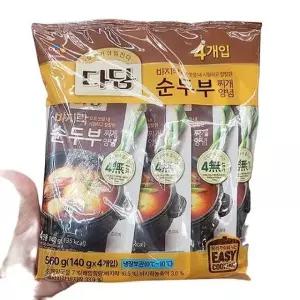 CJ 다담 순두부찌개 양념 140G X 4 X 1개 b80011