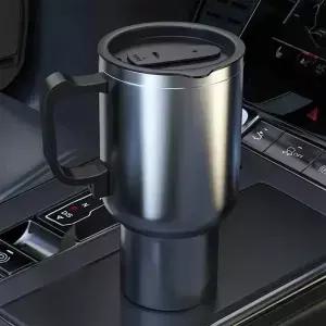 500ML 12V 차량용 가열컵 보온 물컵 여행용 머그컵 병 자동차 전기 주전자 스테인리스 보온병
