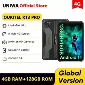 OUKITEL RT3 PRO 4G 러기드 태블릿 8인치 HD 디스플레이 16(4+12)GB 방수 패드 5150mAh 배터리 안드로이드