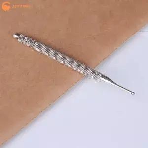 1Pcs 얼굴 반사요법 마사지 도구 스테인레스 스틸 침술 펜 더블 헤드 귀 및 바디 포인트 프로브 관리