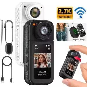미니 바디 카메라 2.7K 1.47인치 IPS 스크린 WiFi 썸 액션 180 회전 렌즈 소형 휴대용 야외 스포츠 캠코더