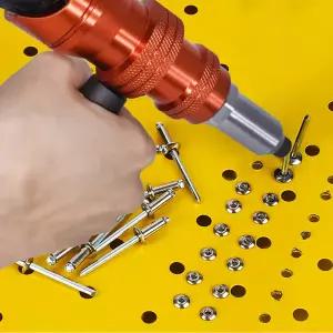 업그레이드 전기 리벳 건 2.4mm-4.8mm 리벳 팅 어댑터 삽입 무선 드릴 알루미늄 너트 리베터 삽입 네일 전