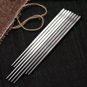 Tiartisan 티타늄 캠핑 식기 초경량 휴대용 할로우 젓가락 커트레이 야외 하이킹 배낭여행용 195 230