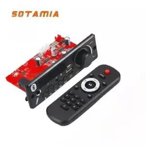 SOTAMIA 전력 증폭기 Bluetooth 가라오케 80Wx2 오디오 MP3 디코더 무손실 WAV APE FLAC 디코딩 녹음 통화