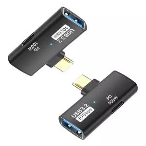 USB3.2 A to C타입 10Gbps 2in1 젠더 T자형 GD18 고속데이터 OTG 외장하드 이어폰 충
