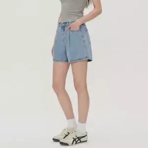 [텐바이텐][홍은]여성 하이웨스트 핀턱 데님 숏팬츠 숏팬츠 스키니진 생지 반바