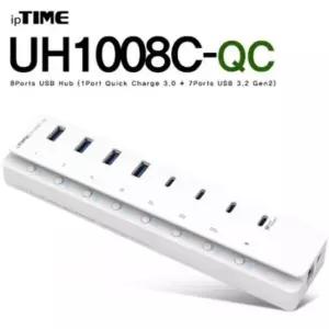 자재 ipTIME(아이피타임) 8포트 유전원 충전 허브(전원 아답터 포함) UH1008C-QC USB3.2