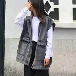 [셀러허브 패션]블랙진 청조끼 넉넉한핏 데님 베스트 동네 한바퀴 (51197249)