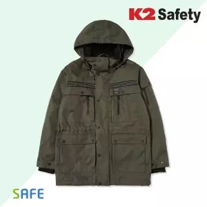 K2 세이프티 JK-F2105 카키 방한 자켓 후드탈부착