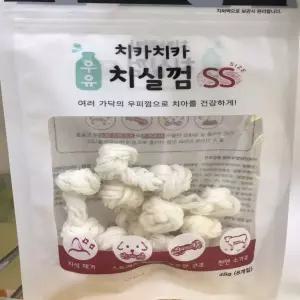 48g 치카치카 우유 치실껌 반려견 애견 도그 SS 8P