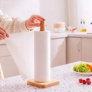 IOW9E041C 걸이 우드 거치대 키친타올 원목 봉 보관 꽂이 호일 롤팩 랩 DD-11674 홀더 행거