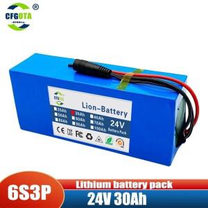 24V 30Ah 6s3p 18650 리튬 배터리 이온 팩+충전기