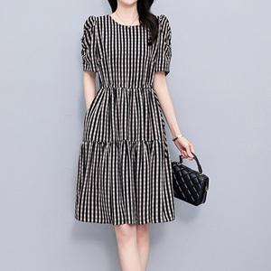 카라 KARRA 버티컬라인체크원피스_A5M0667