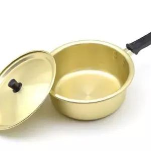 마리빙 라면 노란 레트로 찌게 편수 양은냄비 한손 16cm