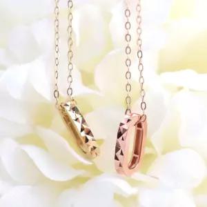 14K 컷팅 심플 목걸이 펜던트 금 링 금 심플 14K 펜던트 목걸이 링