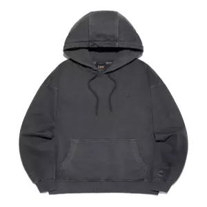 리 리 다이드 라벨 후드 티셔츠 피그먼트 챠콜 5282302
