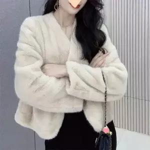 따뜻한 반코트 무지 패션 하프코트 여성털코트 여성 데일리 겨울