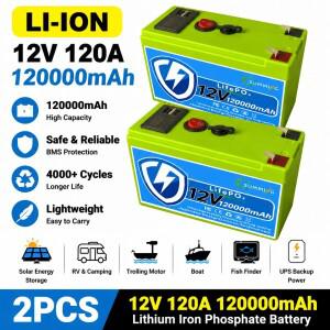 12V 리튬 배터리 LiFePO4 4000+ 딥 사이클 내장 BMS 수명 카약 어군탐지기 태양광 패널 라디오용