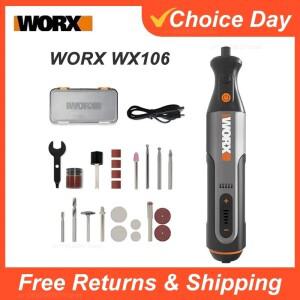 Worx WX106 로타리 도구 8V 무선 미니 드릴 조각 연삭 기계 USB 충전기 가변 전동 세트