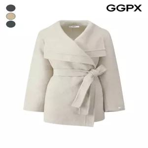 캐시미어 모직 스트랩 하프 코트 (GQ1CT001F)