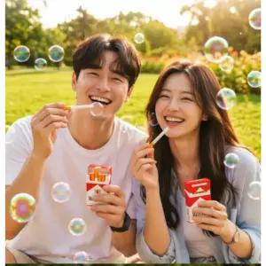 페이크 파티 담배 장난감 비눗방울 버블 금연 비흡연자 사진