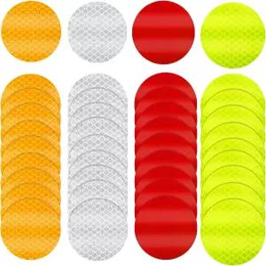 차량 자전거 오토바이 의류용 Ymapinc 40Pcs 도트 반사 테이프 스티커 경고 안전 야간 가시성 방수