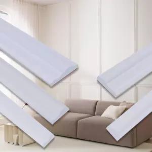 QDYMXUN 필 앤 스틱 의자 레일 패널 몰딩 240 L x 0.9 W 가정용 DIY 장식용 강력 접착식 TPE 벽 트림 도색