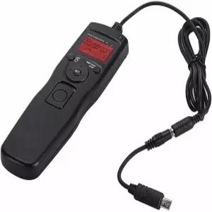 ABUYCS 카메라 셔터 출시 유선 LCD 타이머 리모컨 인터벌미터 타임랩스 사진 장치 소니 알파 A7S A7R A3000