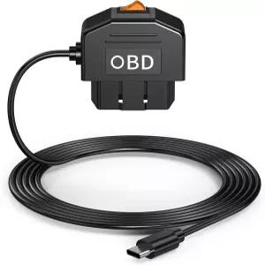 대시캠용 OBD-C 타입 전원 케이블 듀얼 모드 Acc 및 주차 있는 하드와이어 키트 12V-40V 5V/3A 저전압 보호