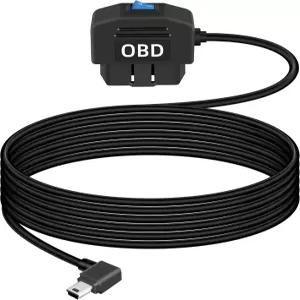 대시 카메라용 GELRHONR 직각 OBD 전원 케이블 24시간 감시 기능이 있는 미니 USB 대시캠 하드와이어 키트