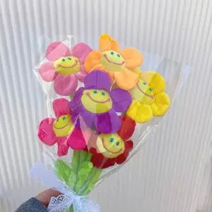스마일 꽃 해바라기 조화 꽃다발 인형 32cm DD-11693