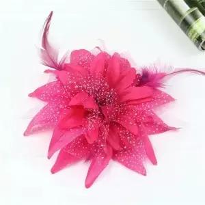 깃털 꽃 헤어 클립 구슬 코사지 신부 웨딩 액세서리 레이디 댄스 파티 브로치 핀 Marrige Barrettes Fairy