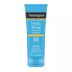 뉴트로지나 하이드로 부스트 워터 젤 자외선 차단제 SPF 50 보습 및 방수 페이스 바디 차단 로션 기름지지