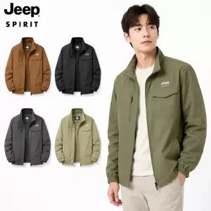 JEEP SPIRIT 남성 봄가을 스탠드카라 멀티포켓 캐주얼 집업 점퍼