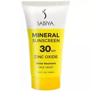 사비야 인 더 선 미네랄 자외선 차단제 SPF 30 넓은 스펙트럼 산화아연 얼굴과 몸을 위한 일일 씨솔루션TM