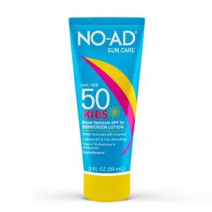 노애드 SPF 50 선크림 로션 기름지지 않고 방수 기능이 있는 모든 피부 타입에 적합 액티브 라이프스타일을