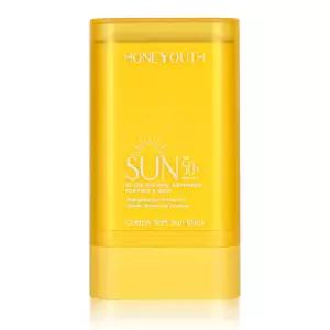 선크림 스틱 SPF 50+ PA+++ 0.56Oz 1팩 방수(80분) 얼굴 및 바디 민감성 피부 기름지지 않음 흰색 깁스