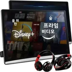 차량용 TV 헤드레스트 모니터 안드로이드 40 4K 080P 터치 스크린 5G 와이파이 블루투스 USB HDMI FM 미러