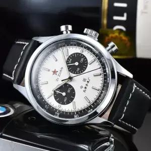 963년 파일럿 쿼츠 시계 새로운 패션 캐주얼 남성용 럭셔리 비즈니스 크로노그래프 스테인레스 스틸 날짜