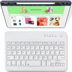 DETUOSI 유니버설 7-8인치 무선 키보드 iOS/안드로이드/Windows 태블릿 컴퓨터 및 전화용 멀티 디바이스