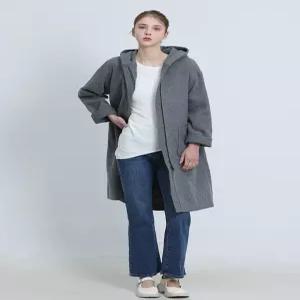 [오조크][오조크(OZOC)] 데일리 후드 롱 가디건 코트 (택가격 279000원)