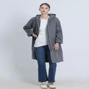 [오조크][오조크(OZOC)] 데일리 후드 롱 가디건 코트 (택가격 279000원)