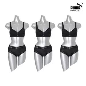 [NS홈쇼핑]푸마 얼티밋 브라 6종 패키지(브라3종+팬티3종)(블랙3)[36068326]