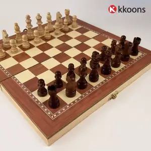 [하프클럽/알티피아]나무체스자석판 보드게임세트 클래식체스 휴대용체스판 인테리어소품