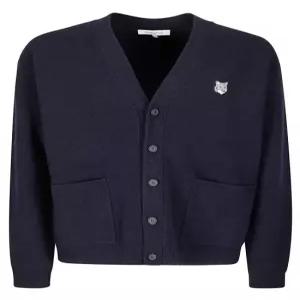 25FW 메종키츠네 폭스 헤드 밀라노 램스울 가디건 PM00510KT11800413 CLASSIC NAVY DOM
