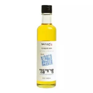 깨사랑 국산 냉압착 생들기름 들기름 300ml/학교납품/대량구매