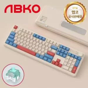 앱코 AF108PRO ABKO x SOAI 콜라보 3모드 기계식 키보드 코랄 블루 저소음 너울축