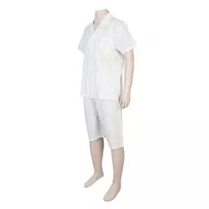 [갤러리아] G/비비안 은은한 면 도비쟈가드 플라워나염 남성파자마 (MP6060B)WH