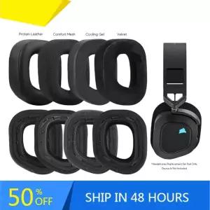 호환 Corsair HS80 HS 80 RGB 무선 헤드폰 교체용 이어 패드 헤드셋 이어 쿠션 수리 부품 스펀지